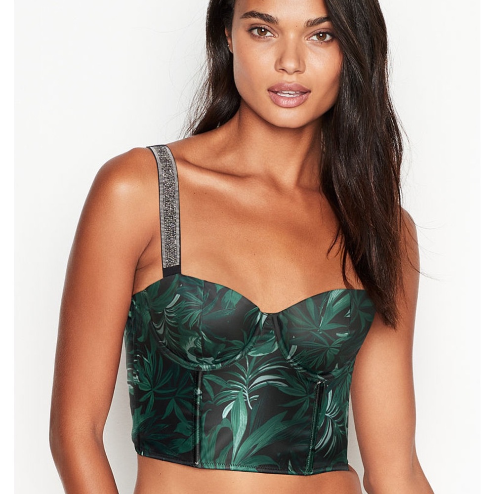 Victoria’s Secret bustier corset shine top